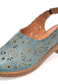 Pantofi FLAVIA PASSINI albastri, 9500, din piele naturala imagine