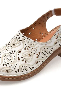 Pantofi FLAVIA PASSINI albi, 9500, din piele naturala imagine