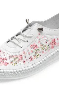 Pantofi FLAVIA PASSINI albi, ER102, din piele naturala imagine