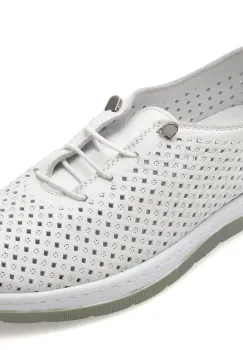 Pantofi FLAVIA PASSINI albi, SN107, din piele naturala imagine