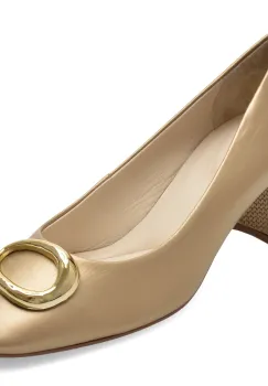 Pantofi FLAVIA PASSINI aurii, 1203879, din piele naturala imagine