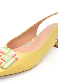 Pantofi FLAVIA PASSINI galbeni, 1152720, din piele naturala imagine