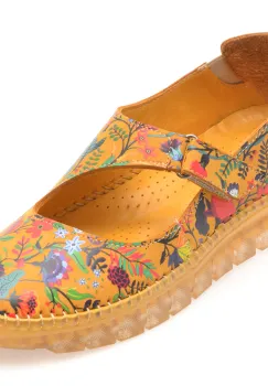 Pantofi FLAVIA PASSINI galbeni, BY55, din piele naturala imagine