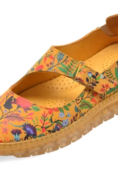 Pantofi FLAVIA PASSINI galbeni, BY55, din piele naturala imagine