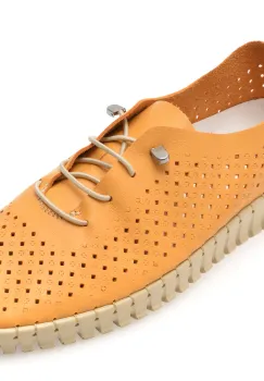 Pantofi FLAVIA PASSINI galbeni, SN1071, din piele naturala imagine