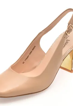 Pantofi FLAVIA PASSINI nude, 3K666, din piele naturala imagine