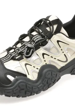 Pantofi GRYXX alb-negru, 24318, din material textil imagine