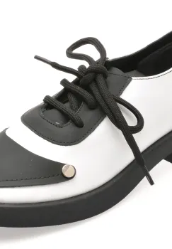 Pantofi GRYXX alb-negru, 5622051, din piele naturala imagine