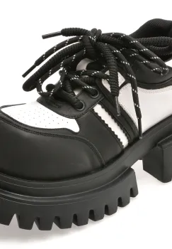 Pantofi GRYXX alb-negru, 696, din piele naturala imagine