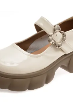 Pantofi GRYXX albi, 15002, din piele naturala lacuita imagine