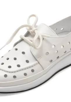 Pantofi GRYXX albi, 5092307, din piele naturala imagine