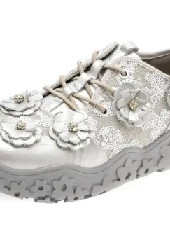 Pantofi GRYXX argintii, AC2010, din material textil imagine