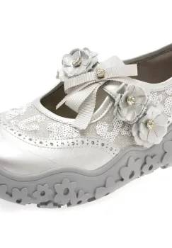 Pantofi GRYXX argintii, AC2011, din material textil imagine
