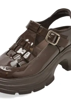 Pantofi GRYXX maro, 26339, din piele ecologica lacuita imagine