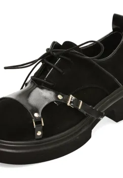 Pantofi GRYXX negri, 3647053, din piele intoarsa imagine