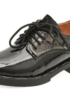 Pantofi GRYXX negri, M107, din piele naturala lacuita imagine