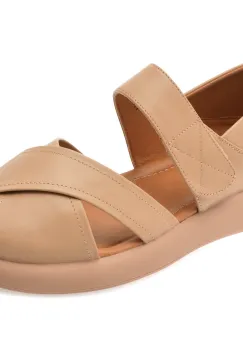 Pantofi GRYXX nude, 1098C22, din piele naturala imagine