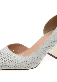 Pantofi IMAGE argintii, 3671622, din piele naturala imagine