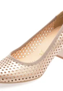 Pantofi IMAGE aurii, 6740, din piele naturala imagine