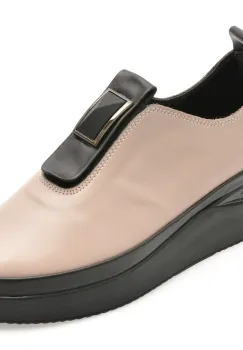 Pantofi IMAGE gri, 106936A, din piele naturala imagine