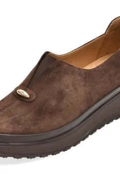 Pantofi IMAGE maro, 381302, din piele intoarsa imagine