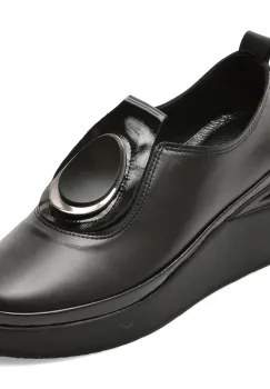 Pantofi IMAGE negri, 2422450, din piele naturala imagine