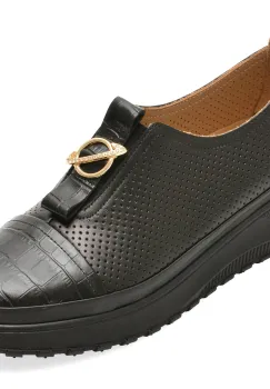 Pantofi IMAGE negri, 381132, din piele naturala imagine