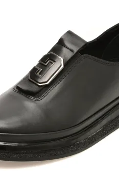 Pantofi IMAGE negri, 55035, din piele naturala imagine