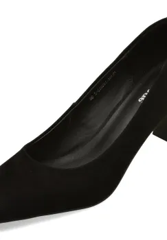 Pantofi IMAGE negri, 82982, din piele intoarsa imagine