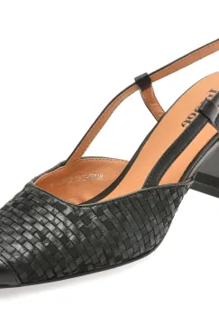 Pantofi IMAGE negri, NA108, din piele naturala imagine