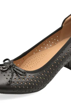 Pantofi KARISMA negri, JI60013, din piele naturala imagine