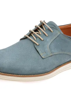 Pantofi OTTER albastri, A36, din nabuc imagine