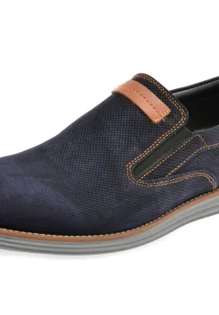 Pantofi OTTER bleumarin, A35, din nabuc imagine