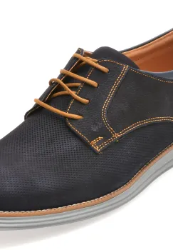 Pantofi OTTER bleumarin, A36, din nabuc imagine