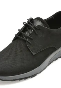 Pantofi OTTER negri, 1086, din nabuc imagine