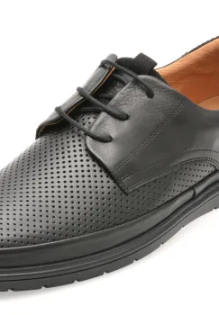 Pantofi OTTER negri, A20B, din piele naturala imagine