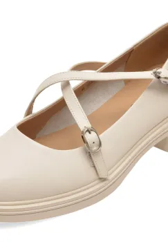 Pantofi PASS COLLECTION albi, DL60006, din piele naturala imagine