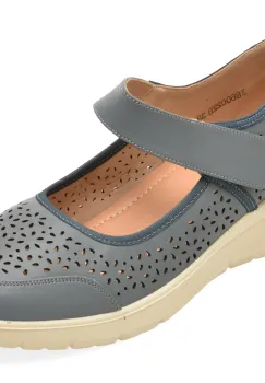 Pantofi PASS COLLECTION gri, J860022, din piele naturala imagine