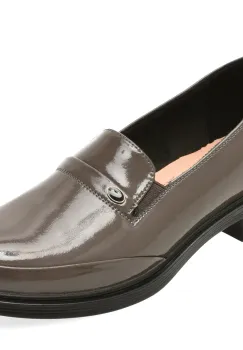 Pantofi PASS COLLECTION gri, M560001, din piele naturala lacuita imagine