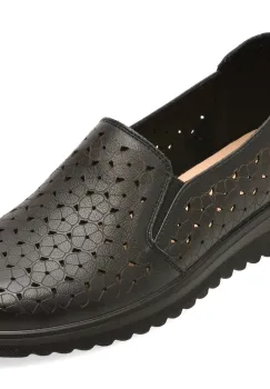 Pantofi PASS COLLECTION negri, X460006, din piele naturala imagine