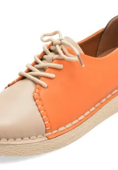 Pantofi PASS COLLECTION portocalii, KL60006, din piele naturala imagine