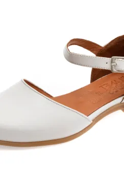 Pantofi PLANET albi, 243344, din piele naturala imagine