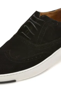 Pantofi RELAX negri, 5811, din piele intoarsa imagine