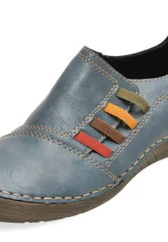Pantofi RIEKER albastri, 52560, din piele ecologica imagine