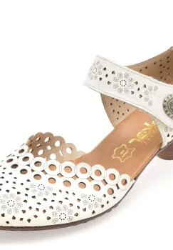 Pantofi RIEKER albi, 43753, din piele naturala imagine
