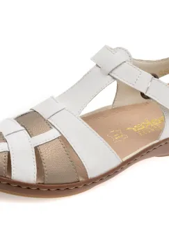 Pantofi RIEKER albi, 45869, din piele naturala imagine