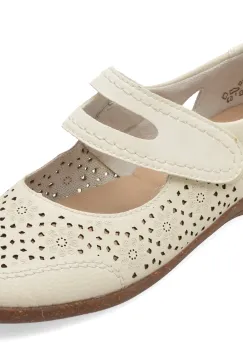 Pantofi RIEKER albi, 47675, din piele naturala imagine