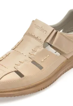 Pantofi RIEKER bej, 10453, din piele naturala imagine