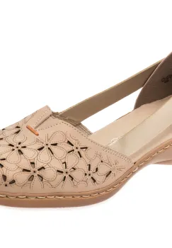 Pantofi RIEKER bej, 41356, din piele naturala imagine