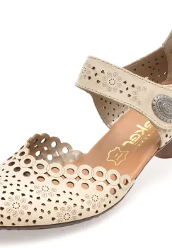 Pantofi RIEKER bej, 43753, din piele naturala imagine